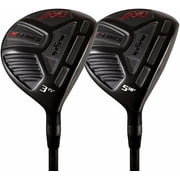 XL Big & Tall Mens +2" Longer Than Standard Length Majek K-Series Fairway 3 5 Wood Set Golf Clubs, Right Handed Ultra Forgiving Regular Flex Graphite Shaft