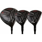 XL Big & Tall Senior Mens +2" Longer Than Standard Length Majek K-Series High Launch 460cc 12.5  Driver and 3 5 Fairway Wood Set Golf Clubs, Right Handed Senior Flex Premium Mens Arthritic Grip