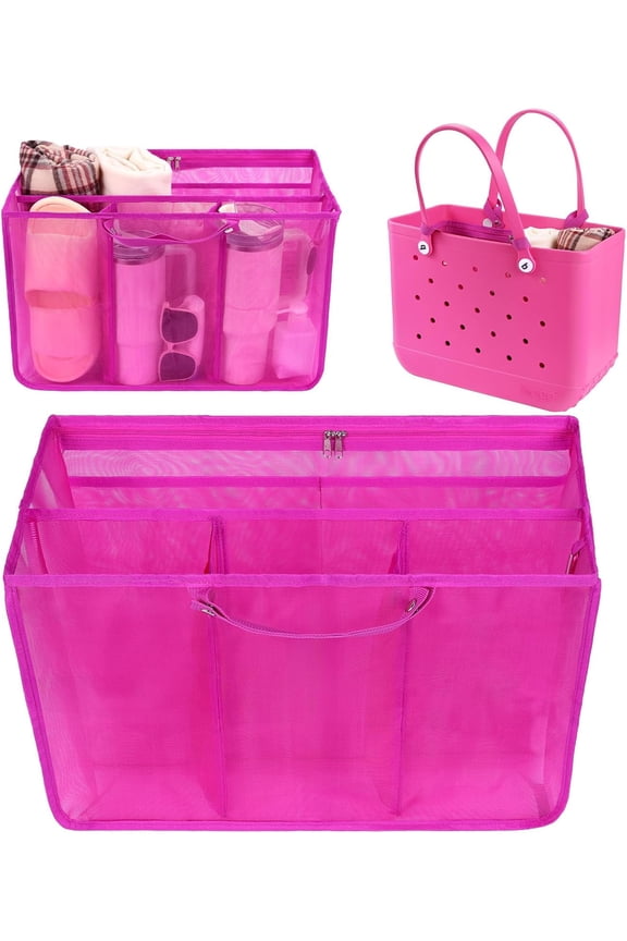 XL Bogg Bag Mesh Insert Organizer Pouch Lightweight Divider Pocket Compatible with Original Large Beach Tote Bag Inner Storage Accessories