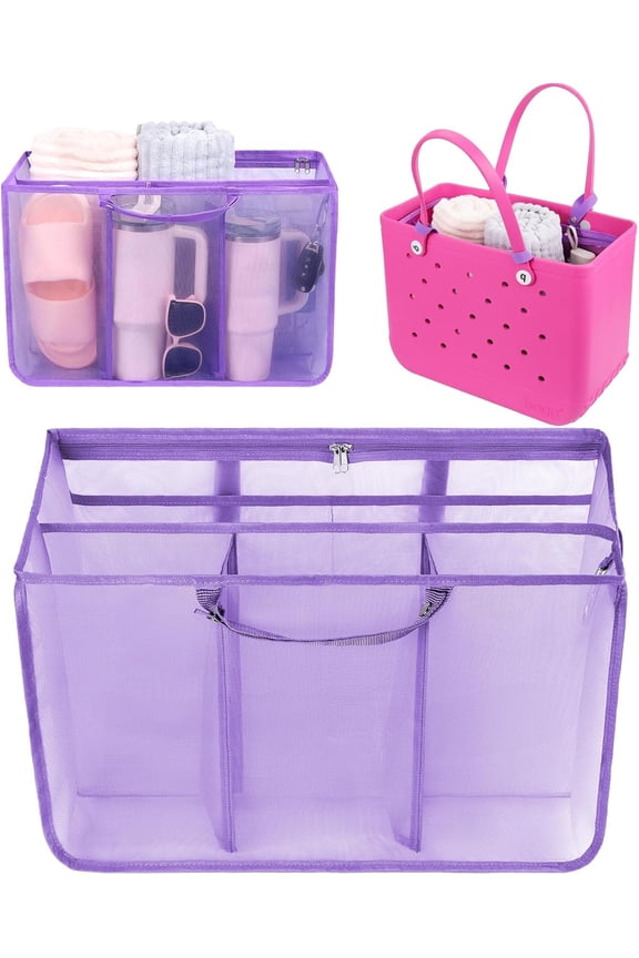 XL Bogg Bag Mesh Insert Organizer Pouch Lightweight Divider Pocket Compatible with Original Large Beach Tote Bag Inner Storage Accessories