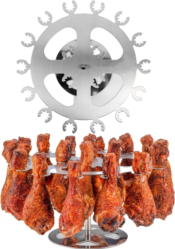 XL Chicken Grill Rack Holds 18 Legs, Wings, Thighs, Lollipops or