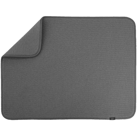 S&T INC. Dish Drying Mat XL, 18” x 24”, Absorbent Microfiber Kitchen Counter Mat, Dish Drying Pad for Dishes, Utensils, Pots and Pans, Extra Large, Charcoal