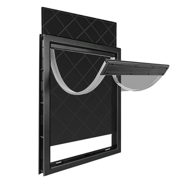 XL Dog Door for Large & Extra Large Dogs – Weatherproof Magnetic Doggy Door with Lockable Panel, Plastic Flap Pet Door for Giant Breeds, Heavy-Duty Frame for Exterior & Interior Use
