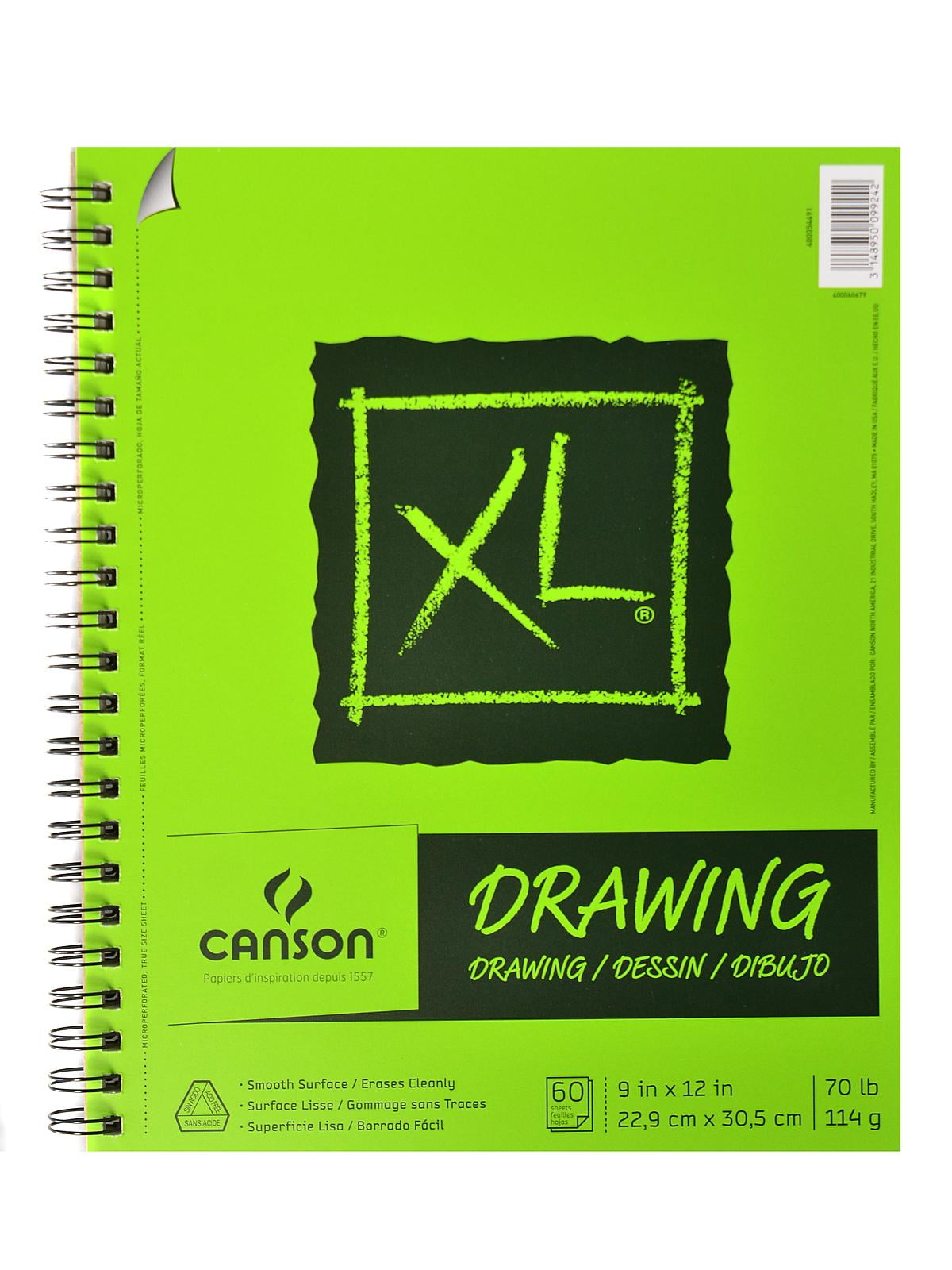 XL Drawing Pad 9 in. x 12 in., 60 sheets, side wire (pack of 3)