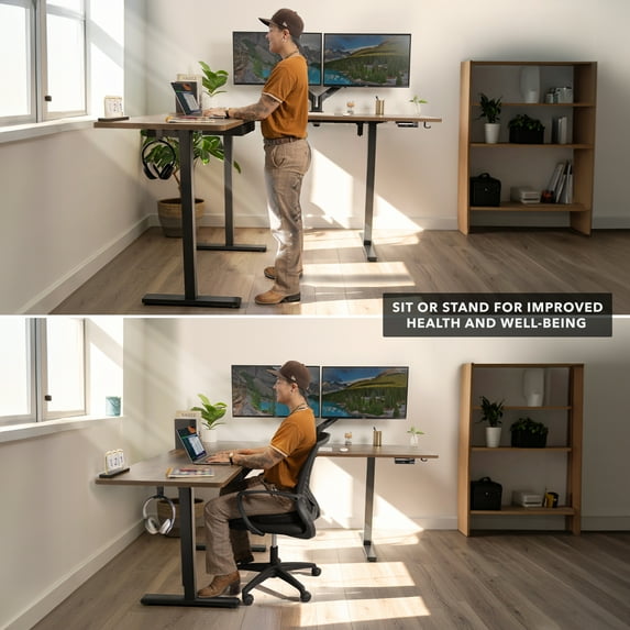 XL Electric Height Adjustable Corner Standing Desk