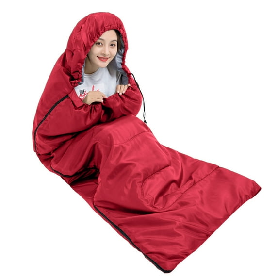 XL Envelope Sleeping Bag with Hood for Adults - Spacious, Warm & Cool Weather, Lightweight for Camping & Backpacking, 700g Sleeping Bags For Adults Mens Large Wide Sleeping Bag