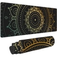 thumbnail image 1 of XL Extended Mouse Pad, Large Gaming Mousepad Design with Gold Mandala Flower, Big Long Mousepad Desk Mat for Laptop, Keyboard and Computer for Gifts Decor Men Home and Office, (Gold, 31.5*11.8 Inches), 1 of 6