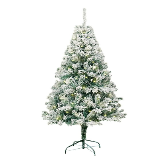 XL Extra Large Led Flocked Christmas Tree With Hinged Branches For Grand Display 47.24 Inches Height