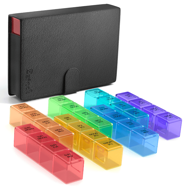 XL Extra Large Pill Organizer 7 Day Weekly XL Travel Box Daily Reminder ...