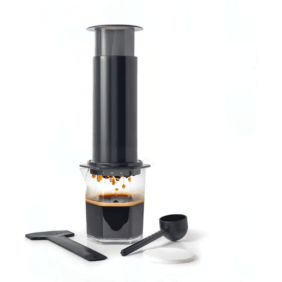 XL French Press Coffee Maker with Pour-Over and Espresso Style Brewing, 20 oz, Gray