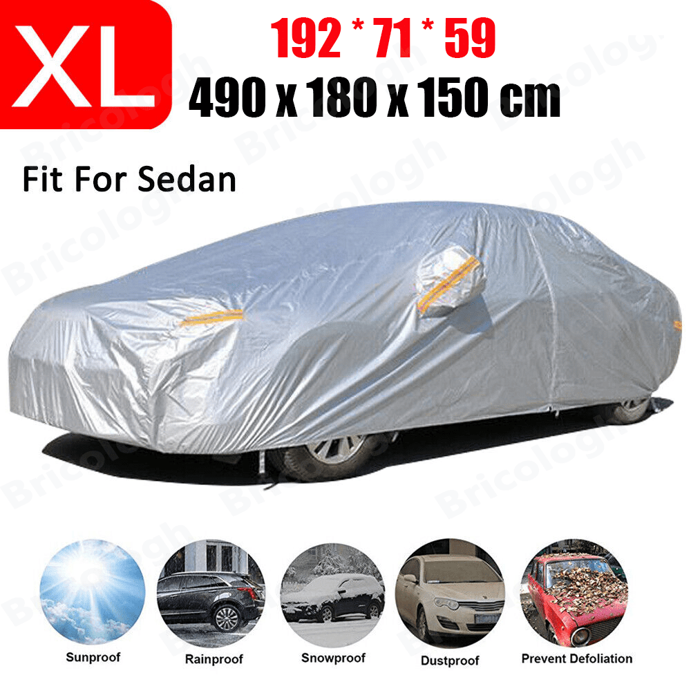 XL Full Sedan Car Cover Rain Dust Protection Outdoor For Ford Mustang