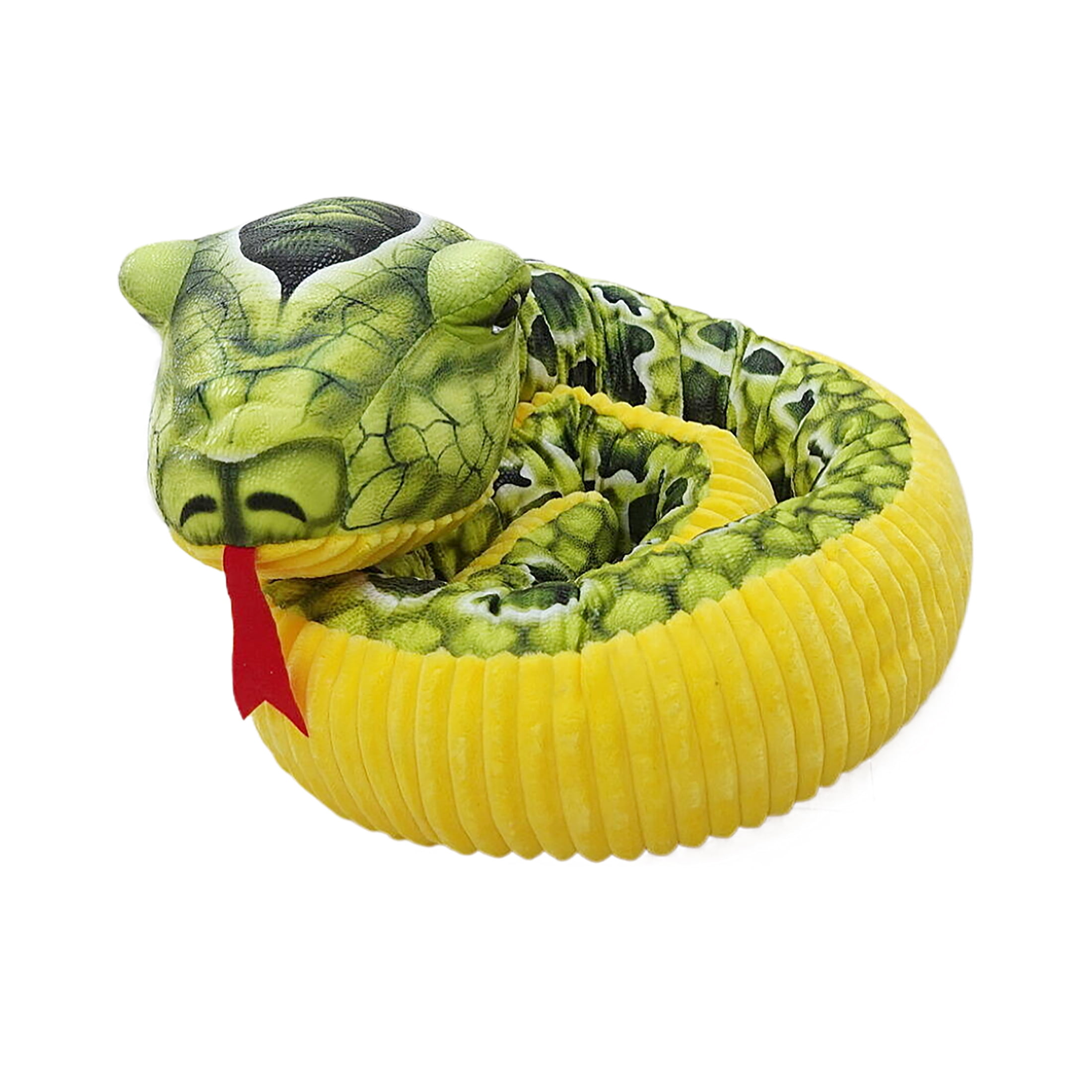 Jumbo Snake Plush, Green and Yellow, 112", Valentine's Day by Way To Celebrate