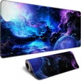 thumbnail image 1 of XL Gaming Mouse Pad Desk Pad Galaxy Print Extended Big Mouse Pad Large,31.5x11.8in Long Computer Keyboard Mousepad Mouse Mat with 3mm Non-Slip Base and Stitched Edge for Home Office Work, 1 of 6