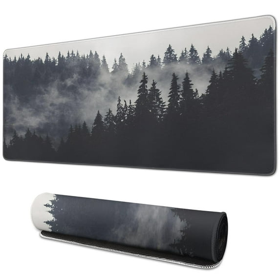 XL Gaming Mouse Pad, Forest Design, Precision Desk Mat, Ideal for Work and Play, Decorate Your Desktop - 31.5 x 11.8 inches