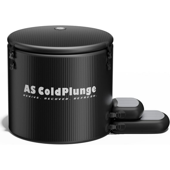 XL Ice Bath Tub for Cold Plunge, 120 Gal Ice Plunge Tub with Insulated Lid, Step Stool, Portable Inflatable Ice Pod Plunge Barrel, Easy Chiller Connection, Cold Therapy Indoor Outdoor
