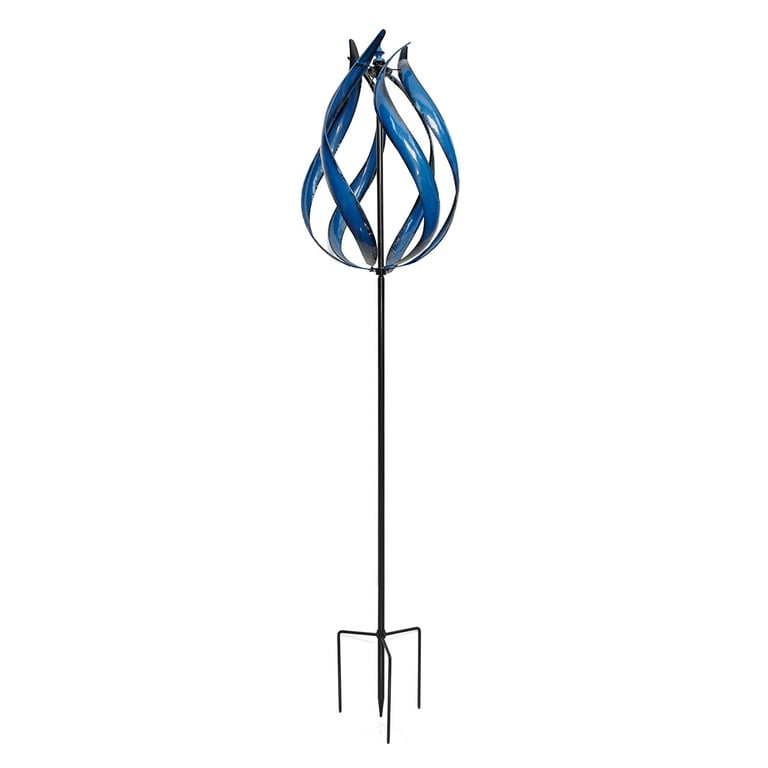 Metal Flower Wind Spinner 3D Kinetic Garden Sculpture Yard Art Stake Patio Decor Metal Flower Wind Spinner 3D Kinetic Garden Sculpture Yard Art Stake Patio Decor