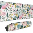thumbnail image 1 of XL Large Cute Mouse Pad, Extended Floral Gaming Mousepad Stitched Edges, Non-slip Waterproof Big Long Flower Mousepad Desk Mat for Laptop, Keyboard and Computer for Decor Women Office, 31.5*11.8 Inch, 1 of 6