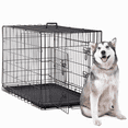 XL Large Dog Crate 42 inch Folding Dog Cage Metal Wire Crates Pet Animal Segregation Cage Crate