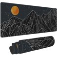 thumbnail image 1 of XL Large Gaming Mouse Pad, Abstract Mountain and Moon Full Desk Mousepad with Stitched, Waterproof Non-Slip Base Keyboard Pad, PC Laptop Computer Mat Gifts for Men Office, (Black, 31.5 * 11.8 in), 1 of 6