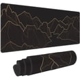 thumbnail image 1 of XL Large Gaming Mouse Pad, Mountain Mousepad Design with Gold Line, Big Extended Long Desk Pad Protector, Waterproof Full Desktop Keyboard Mats for Desk for Women Home Office, (Black, 31.5 * 11.8 in), 1 of 6