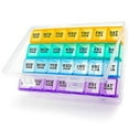thumbnail image 1 of XL Large Monthly Pill Organizer 4 Weeks, 28 Day Pill Box Organizer Weekly, 7 Day Pill Dispenser 4 Times a Day, Medicine Organizer Box for Vitamin, Fish Oil Big Compartment Pill Box with Travel Case, 1 of 3