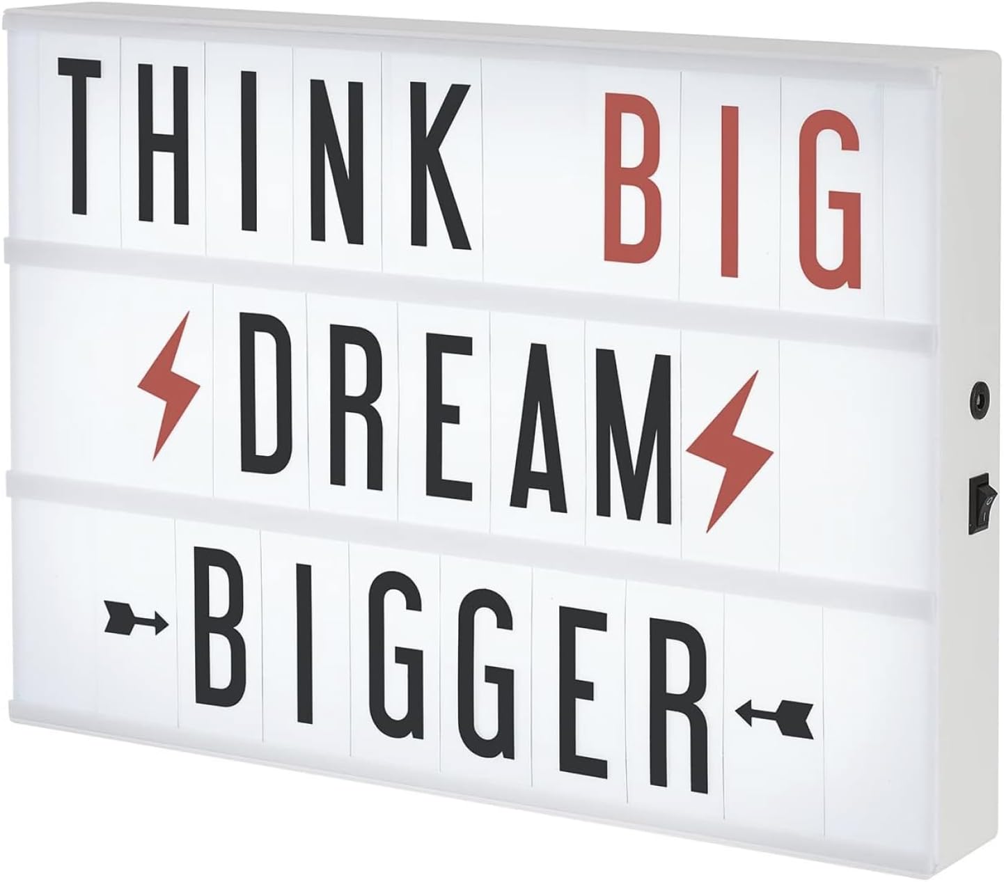 XXL Cinema Light Box, 24" X 12" 3 Modes Light Up Letter Board Sign With