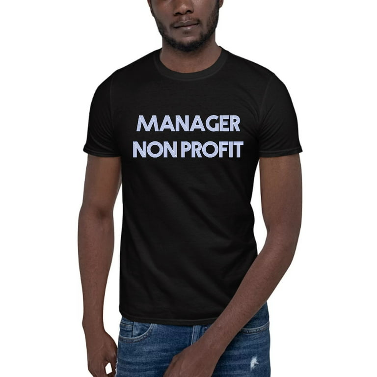 XL Manager Non Profit Retro Style Short Sleeve Cotton T Shirt By Undefined Gifts