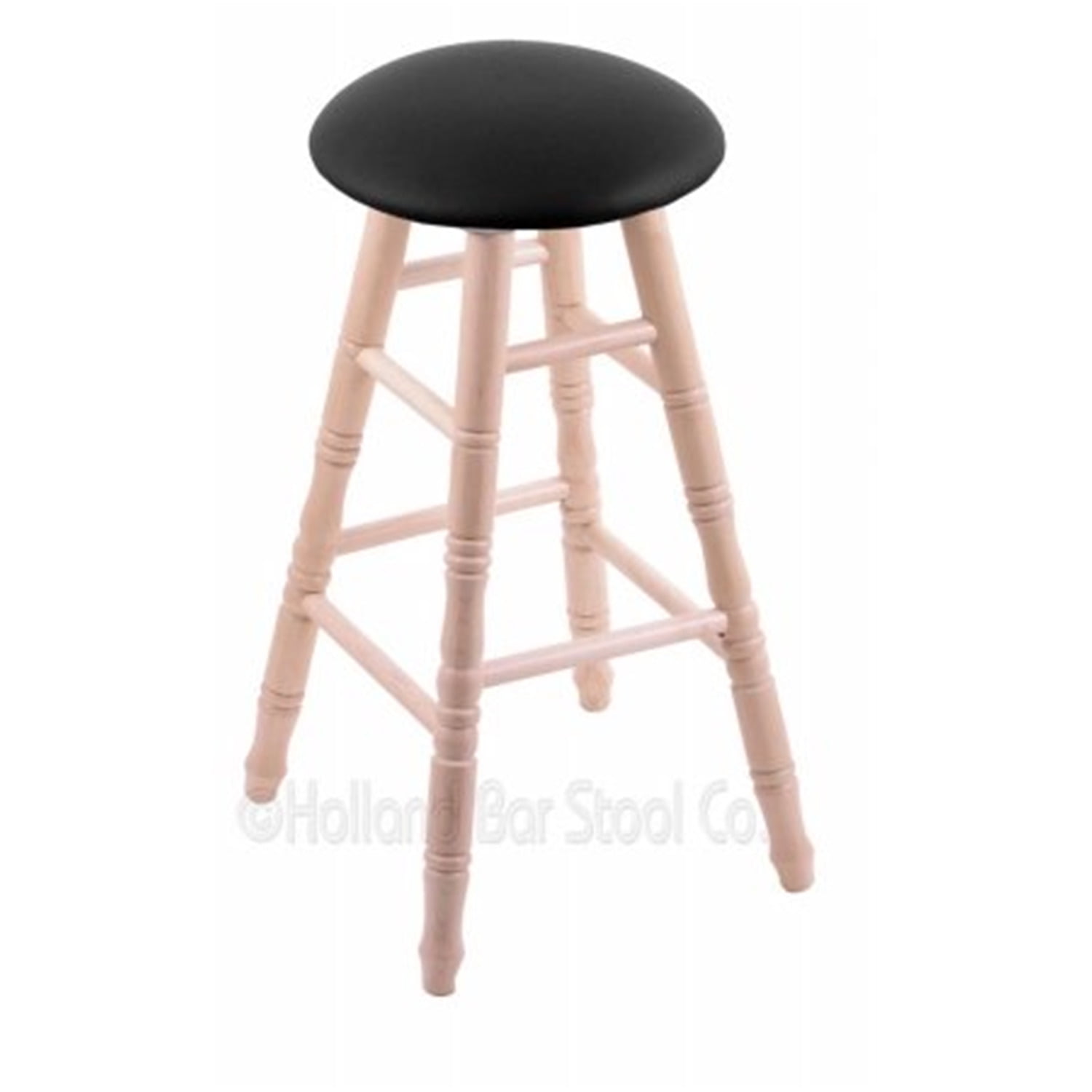 XL Maple Counter Stool in Natural Finish with Black Vinyl Seat