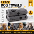 thumbnail image 1 of XL Microfiber Dog Bath Towel, 100×60CM Super Absorbent Quick-Drying Pet Grooming Towel for Small, Medium & Large Dogs and Cats, Machine Washable, 1 of 9