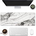 thumbnail image 1 of XL Mouse Pad,Black White Marble Large Gaming Mouse Pad,Abstract White Marble Desk Mat for Desktop,Extended Big Computer Keyboard Desk Pad with Non-Slip Base and Stitched Edges 31.5"x11.8", 1 of 5