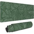 thumbnail image 1 of XL Mouse Pad Gaming, Green Floral Large Mousepad Design with Split Leaf, Extended Keyboard Mats for Desk, Stitched Big Long Computer Loptop Pads Gifts for Women and Men, 31.5 * 11.8 in, 1 of 6