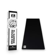 XL Mouse Pad - Large Extended Gaming Desk Mousepad 800x300x3mm - Nonslip Rubber Base and Water Spill Resistant Desktop Keyboard Mouse Mat - Anti-Fray Cloth - Black
