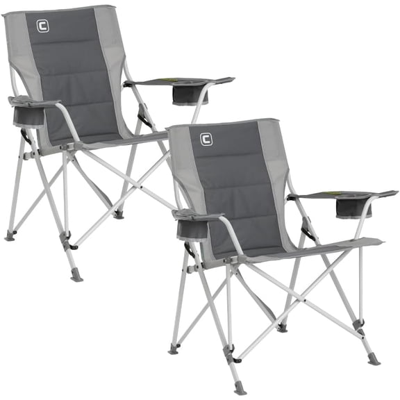 CORE XL Padded Camping & Tailgate Tension Chair, 2 pack