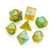 Foam Brain Games XL Poly Set - Green and Gold Spell Casting w/Gold 7 New