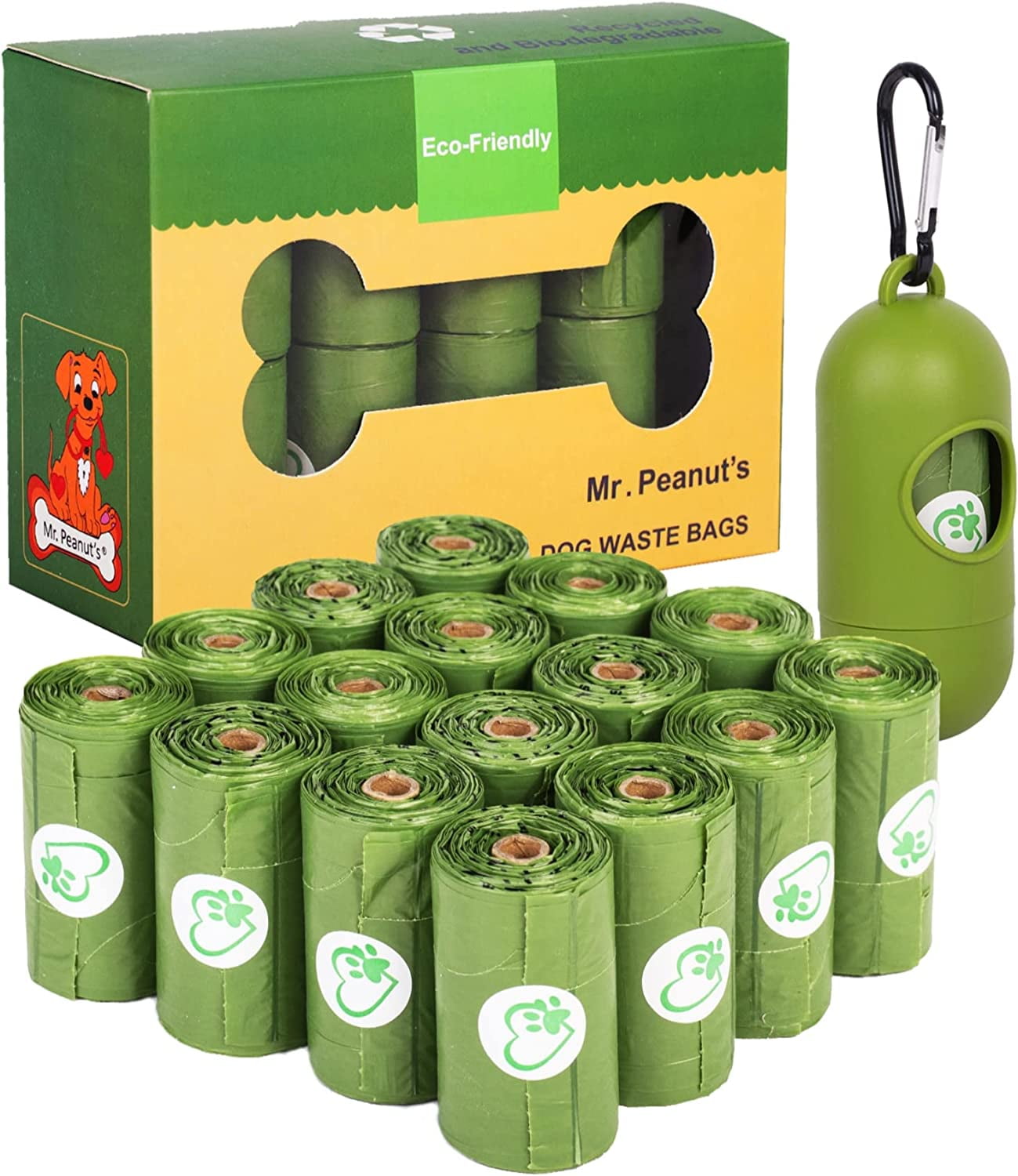 XL Pooper Scooper Sized 13X11" Recycled Waste Poop Bags Made From Plants - 160 Count