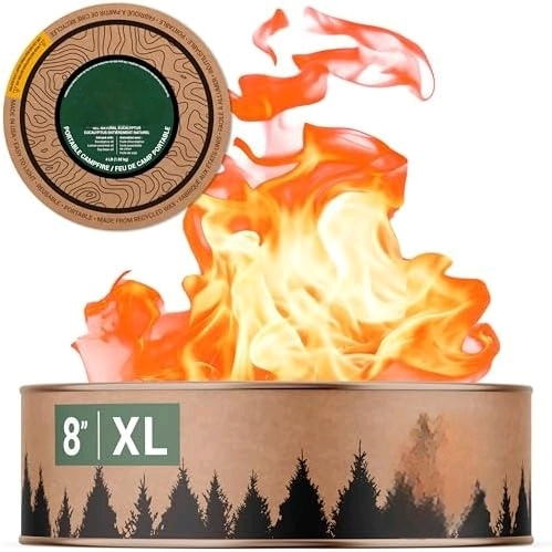XL Portable Campfire As Seen On Shark Tank - Made in USA - Up to 2 Hours of Burn Time - Reusable Travel Fire Pit for Camping, Beach, Patio - Portable Fire Pit (Eucalyptus Scent)$$Garden & Patio