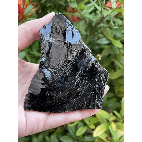 XL Raw Black Obsidian, 3-4" Natural Rough Black Obsidian, Black Obsidian Rough, Black Obsidian Healing Rough Crystal (Black Obsidian, 0.5-1 lb)