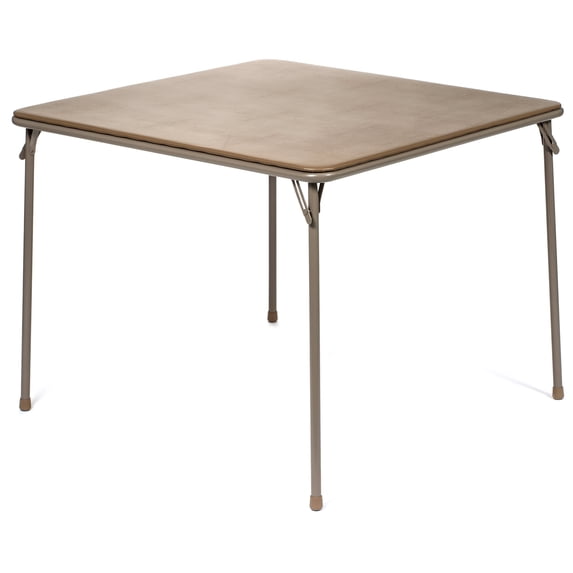 XL Series 38" Square Folding Card and Game Table, Wheelchair Accessible, Beige