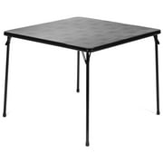 XL Series 38" Square Folding Card and Game Table, Wheelchair Accessible, Black