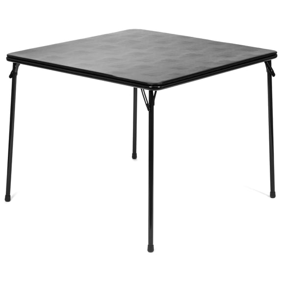 XL Series 38" Square Folding Card and Game Table, Wheelchair Accessible, Black