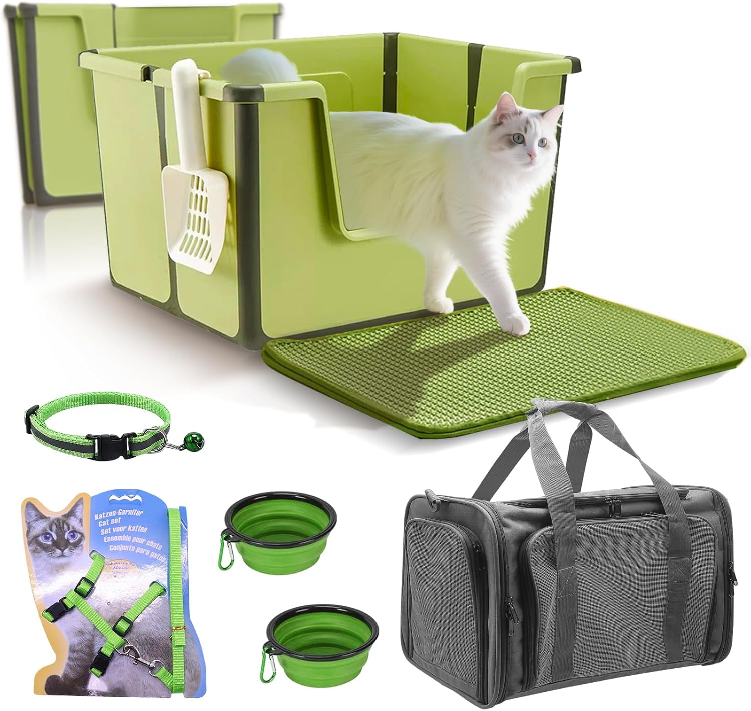 HOT Litter Box Xl Cat Carrier XL Size Foldable Large Cat Litter Box