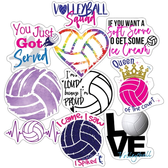 XL Sized Volleyball Stickers - Leann Michael
