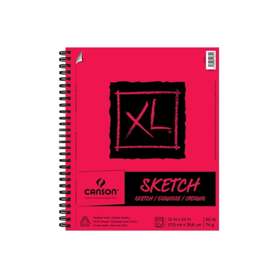 XL Sketch Pads 11 in. x 14 in., 100 sheets, side wire (pack of 2)