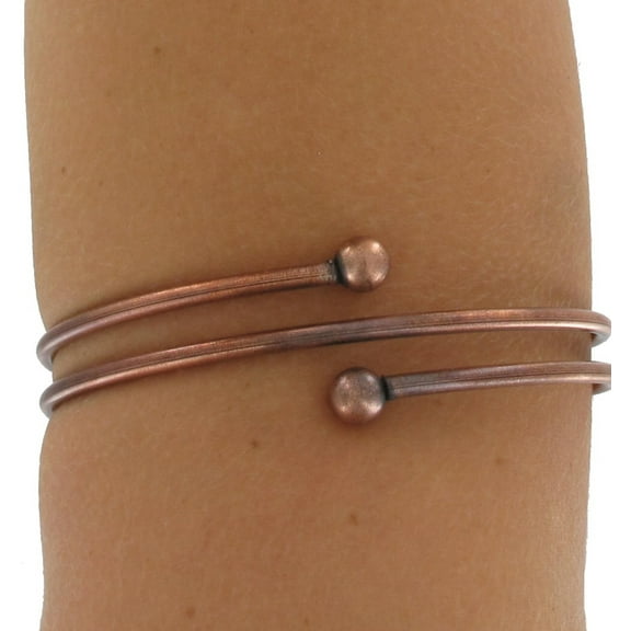 XL Spiral Copper Ox Tone Upper Arm Bracelet Armlet