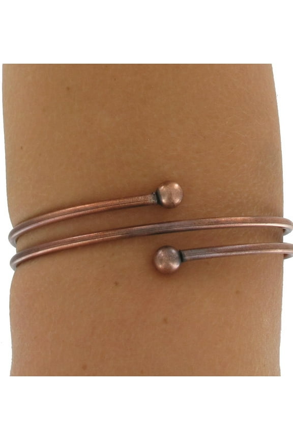 XL Spiral Copper Ox Tone Upper Arm Bracelet Armlet