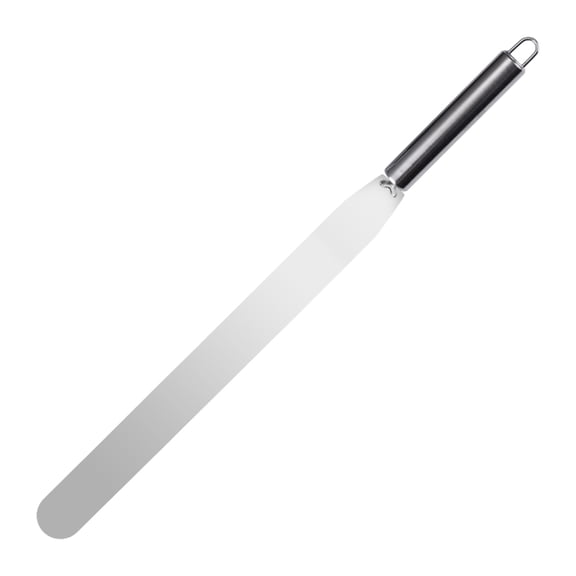 XL Stainless Steel Offset Icing Spatula, Cake Decorating Spreader With Angled Blade And Non-Slip Handle For Baking, Frosting And Dough Scraping, 17.52X1.18X0.39In 0.19Lb