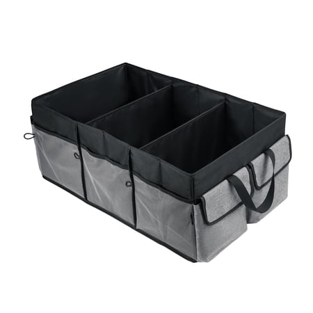 Auto Drive Super Jumbo Trunk Organizer, 3 Compartments, 26.77 x 16.33 x 11.22 in