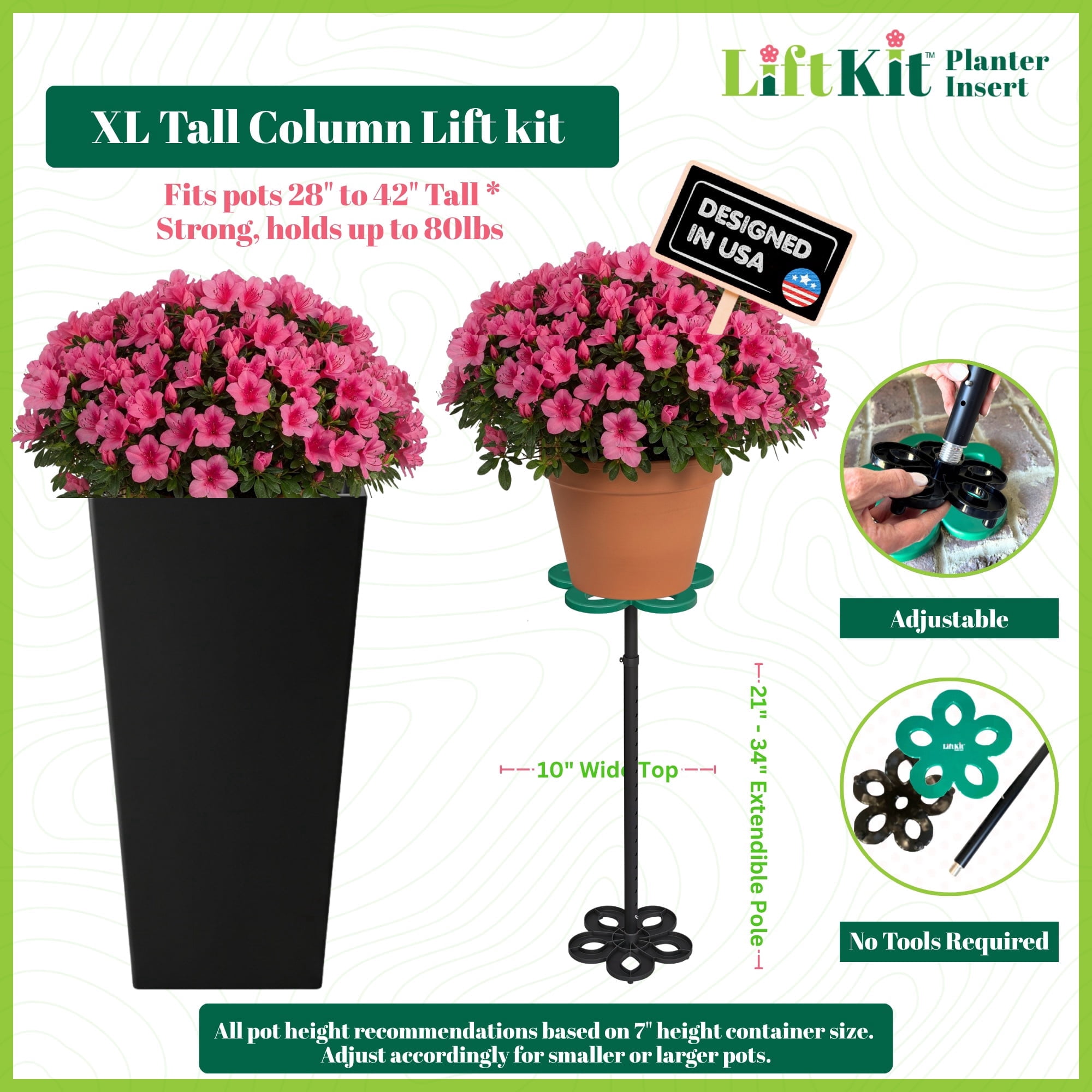 XL Tall Column Lift Kit Planter Insert