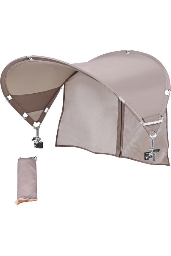XL Universal Chair Canopy Umbrella, UPF 50+ Foldable Sun Shade Attachment with Adjustable Clamp, Fits Most Brands’ Beach, Camping, Lawn, Tanning, Zero Gravity, Lounge & Fishing Chairs