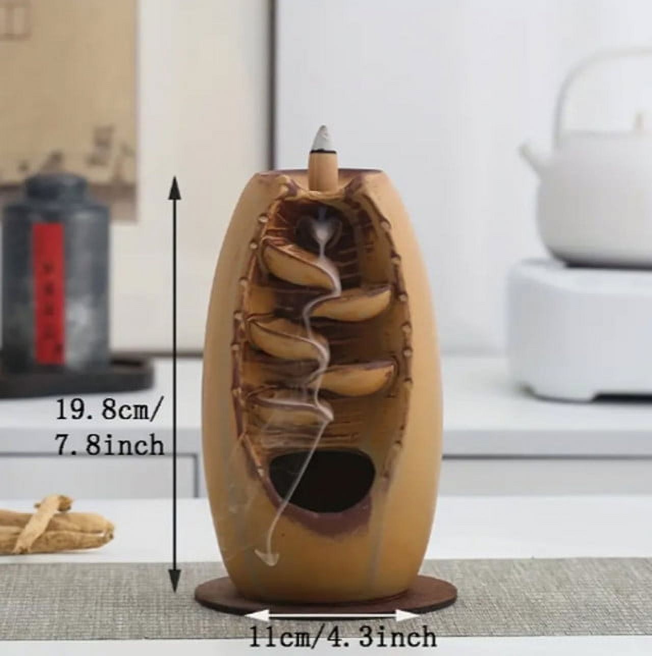 XL Waterfall Ceramic Incense Burner Aromatherapy Backflow Incense